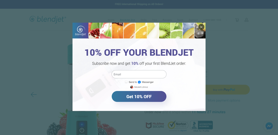 blendjet 05 1 - BlendJet generated 39.2% extra revenue with OptiMonk