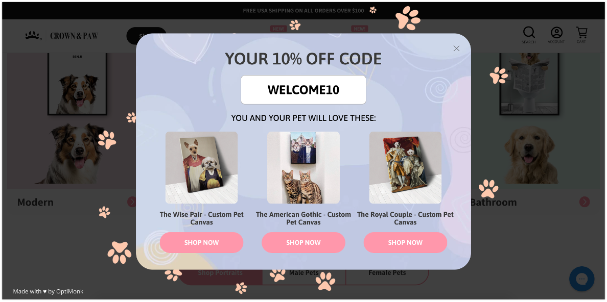 crown and paw 04 - A 4-Step Ecommerce Conversion Playbook Following Crown & Paw’s Example