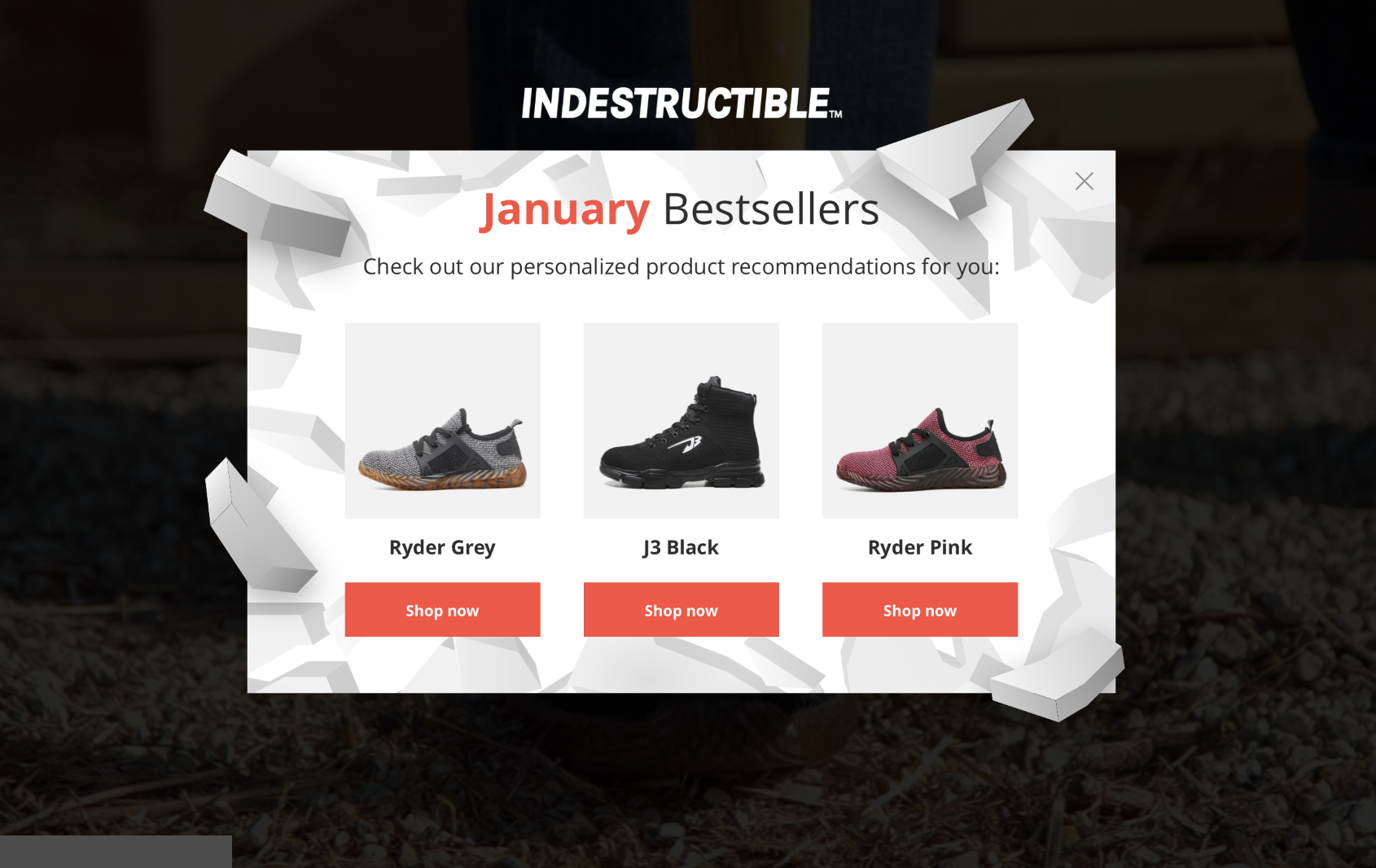 indestructible 1 - How Indestructible Shoes Improved Their Ecommerce Conversion Rates By 13.2%