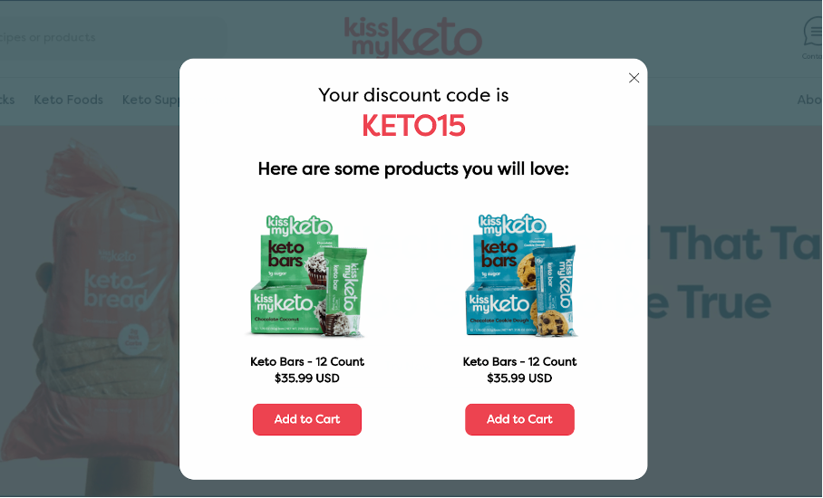 kissmyketo 03 - How Kiss My Keto Decreased Their Cart Abandonment Rate by 20%